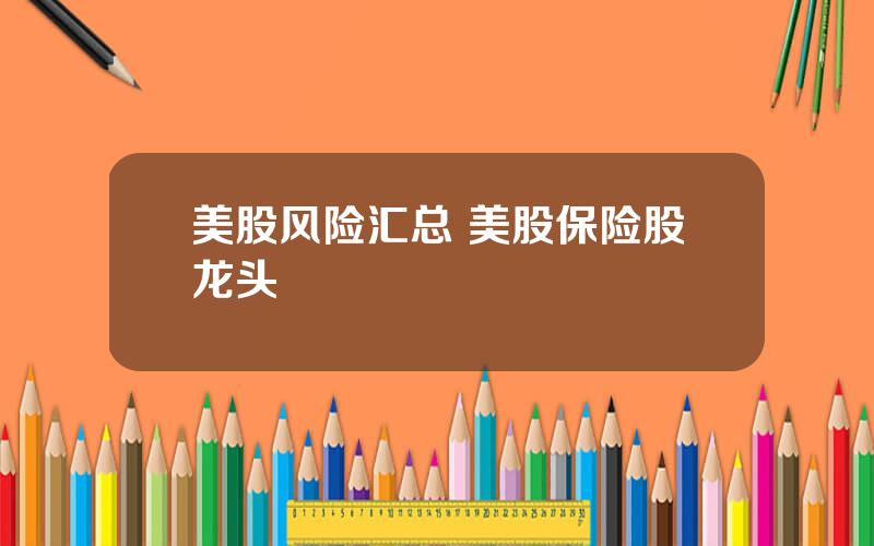 美股风险汇总 美股保险股龙头